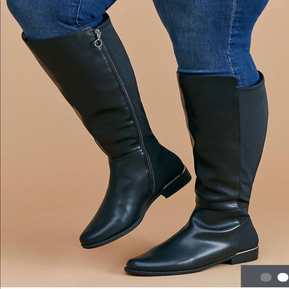 Wide-Calf Boots Black